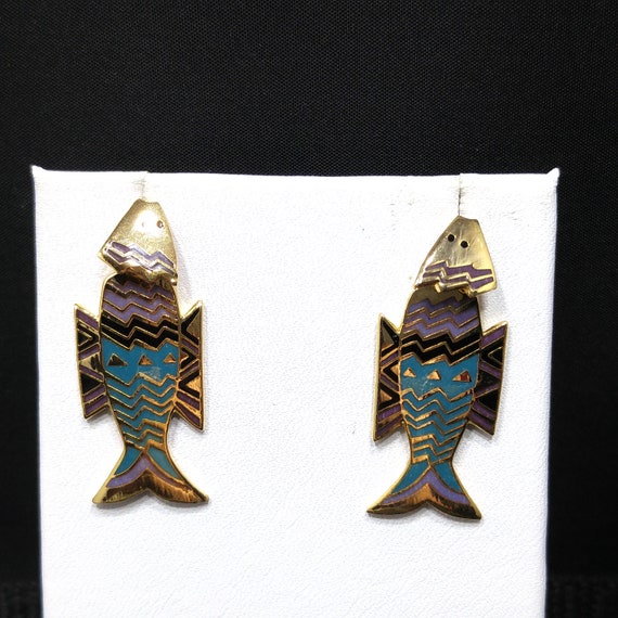 Laurel Burch "Fish Spirit" Post Dangle Earrings, … - image 6