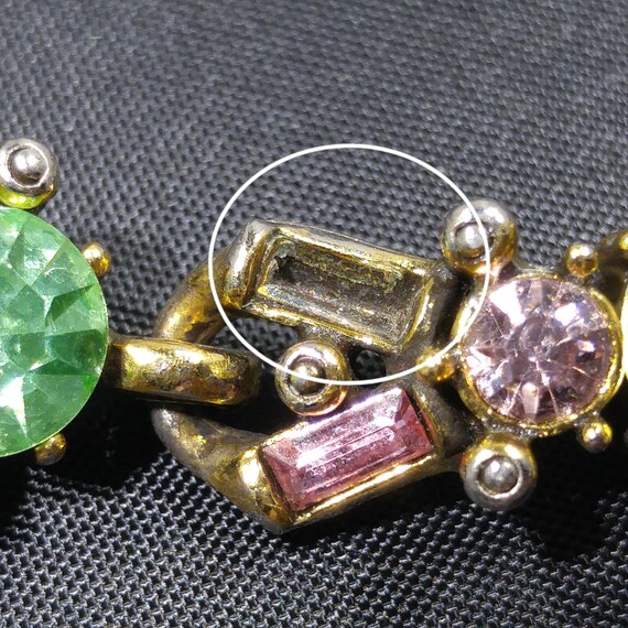 Vintage Rhinestone Bracelet 1950s 1960s Glam Costume Jewelry