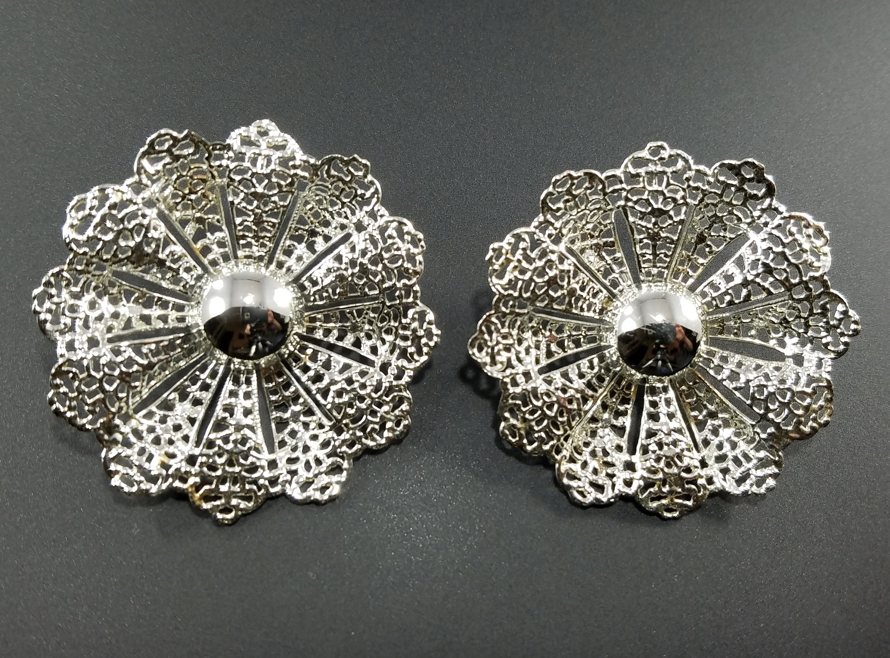 Sarah Coventry Silver Tone Flower Earrings 1960s Vintage - Etsy