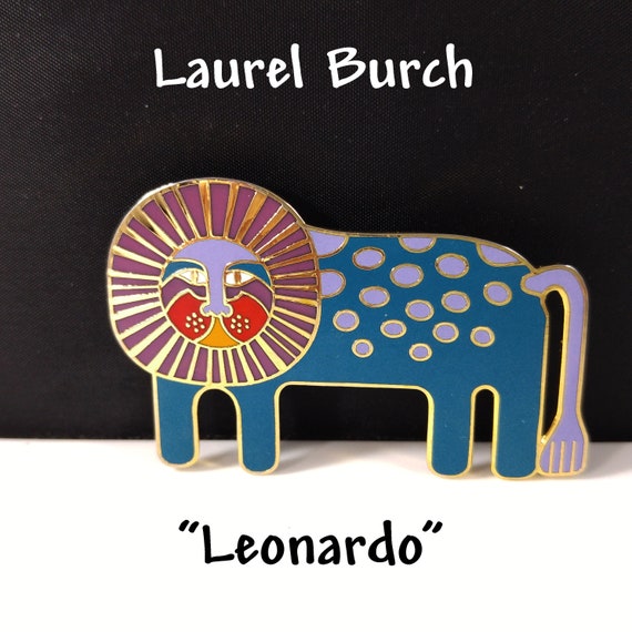 Laurel Burch "Leonardo" Brooch, Gold Plated Lion,… - image 1