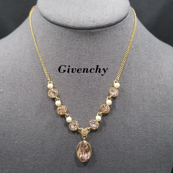 Givenchy Rose Gold 4g Crystal Necklace | Lyst