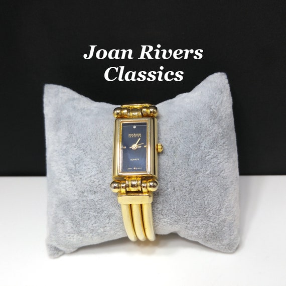 Joan Rivers Classics Watch, Gold Plated, Black Fa… - image 1