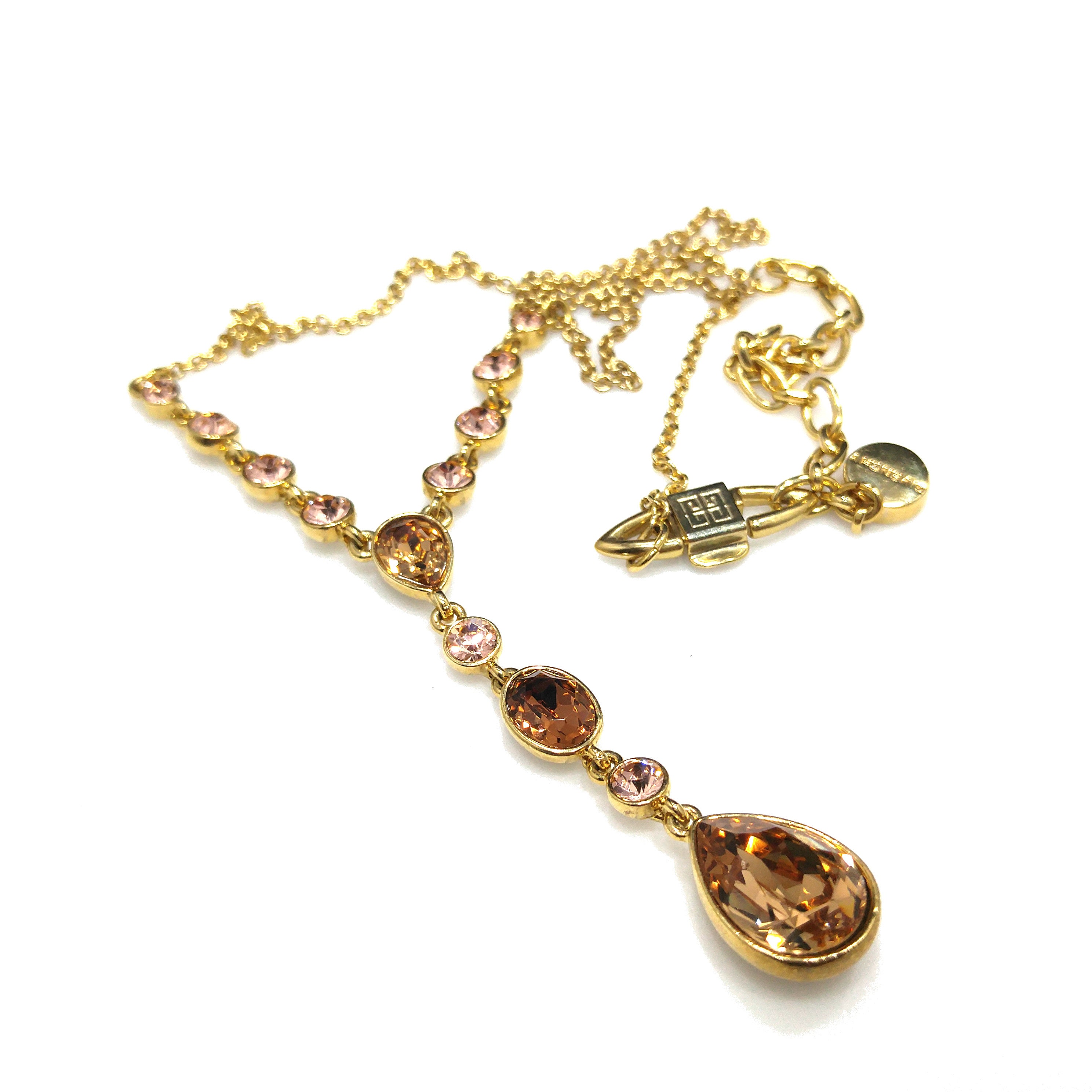 Gold rhinestones necklace - 19,90 €