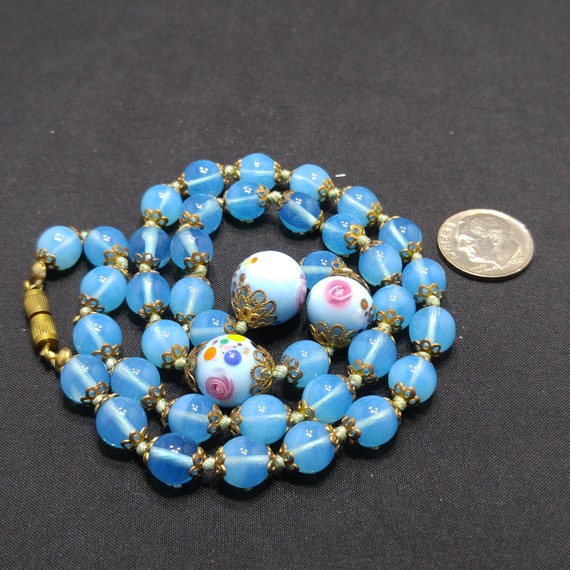 Vintage Murano Bead Hand Knotted Necklace, Three … - image 9