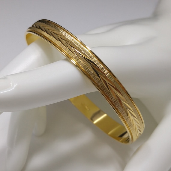 Monet Gold Plated Bangle Bracelet, 1990s Vintage … - image 6