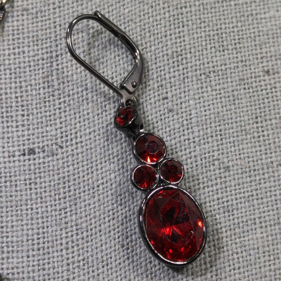 Givenchy Red Rhinestone Jewelry Set, Necklace Bra… - image 5