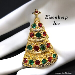 ICE クリスマスツリーブローチビンテージEisenbergクリスマスピン ICE クリスマスツリーブローチビンテージEisenbergクリスマスピン