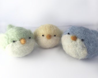 Needle felted birds