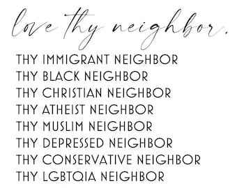 Download Love Thy Neighbor Etsy