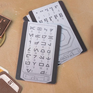 Cartão NFC de tradução Aurebesh x4 | Cartão NFC inspirado em Star Wars