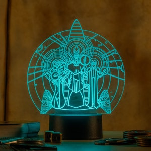 Mortis Gods Hologram / Clone Wars Star Wars Rebels Ahsoka LED Night Light with remote control |  Engraved Acrylic nightlight holo