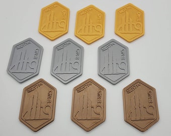 Batuan Spira Credit Set | 9x 3D Printed Star Wars Inspired Empire Credits | Galaxy's Edge Fan Gift