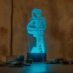 Gaya Hologram LED Night Light with remote control | Star Wars Engraved Acrylic nightlight holo | Halcyon Galactic Starcruiser