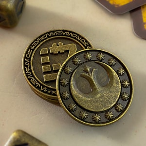 Gold New Republic Credits Solid Metal  | Star Wars Inspired Sabacc Credit | Book of Boba Fett Star Wars Poker Chip