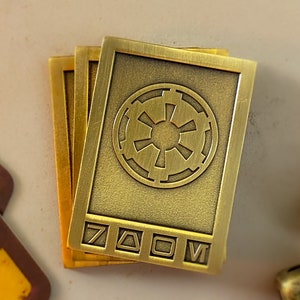 Gold Imperial Credit Solid Metal  | Metal Credit | Star Wars Sabacc Empire Credit