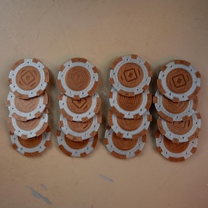Kessel Sabacc skattechips 3D-utskrivna set med 16 | Inspirerade av Star Wars Outlaws