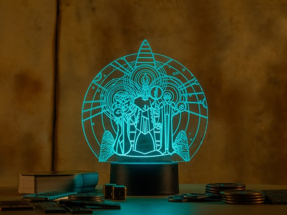 Mortis Gods Hologram / Clone Wars Star Wars Rebels Ahsoka LED Night Light with remote control |  Engraved Acrylic nightlight holo