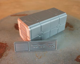 Cas de rachat de crédit Sabacc | Contient un jeu complet de 16 crédits | Boîte de rangement imprimée en 3D pour collectionneurs, joueurs, cosplay et Cantina Nights