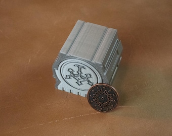 Caisse de rachat de crédit pour Huttais | Contient un jeu complet de 16 crédits | Boîte de rangement imprimée en 3D pour collectionneurs, joueurs, cosplay et Cantina Nights