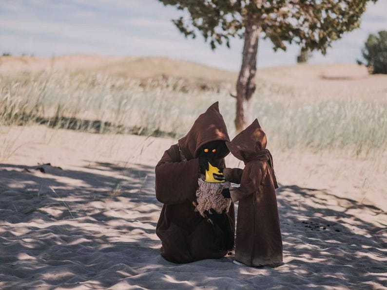 Jawa Eyes - Hook On | (1 Pair, 2 eyes) Jawa Star Wars Inspired Costume / Cosplay Offworld Eyes | Halloween Costume | Mask not Included image 2