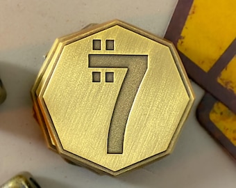 Gold Sabacc Credit Poker Chip  Solid Metal  | Star Wars Empire Credits | Fan Prop Money