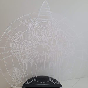 Thorshammer Götter Hologramm/ Clone Wars Star Wars Rebels Ahsoka LED Nachtlicht mit Fernbedienung | Graviertes Acryl Nachtlicht Holo Bild 4