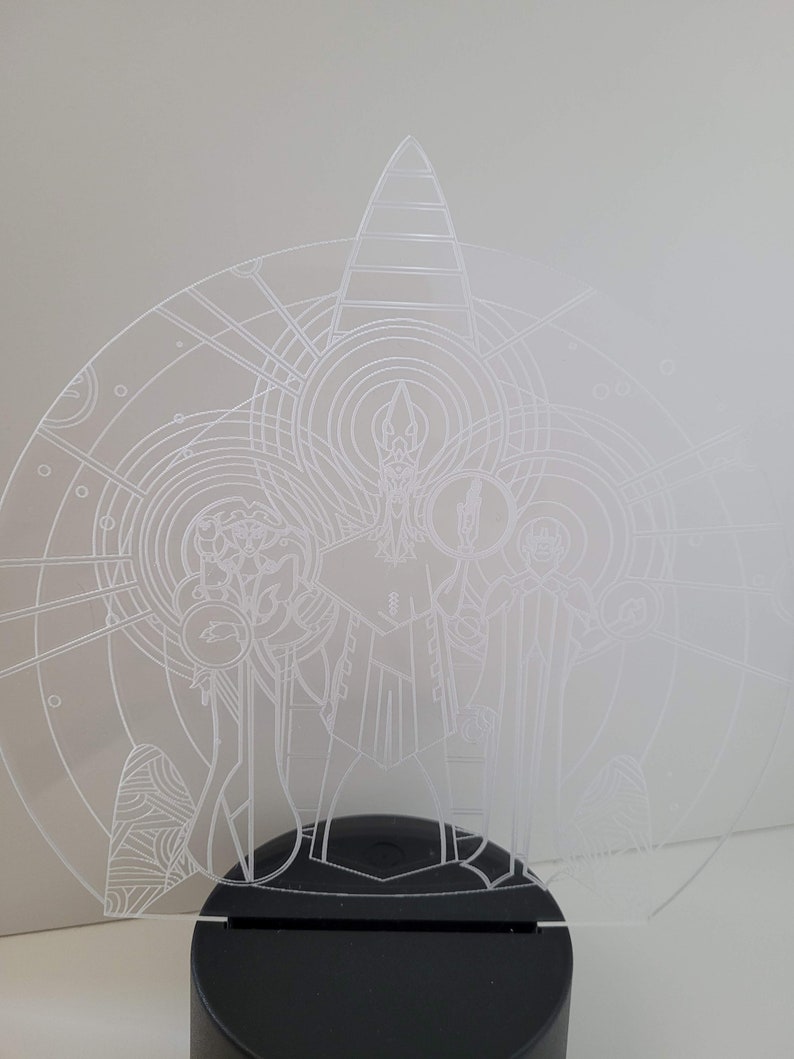 Thorshammer Götter Hologramm/ Clone Wars Star Wars Rebels Ahsoka LED Nachtlicht mit Fernbedienung | Graviertes Acryl Nachtlicht Holo Bild 4