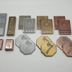Sabacc Credit Han Solo Set Solid Metal  | Metal Sabacc Imperial Credit Chit | Star Wars Poker Chip Tokens