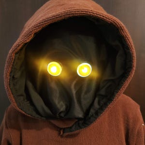 Jawa Eyes - Hook On | (1 Pair, 2 eyes) Jawa Star Wars Inspired Costume / Cosplay Offworld Eyes | Halloween Costume | Mask not Included image 4