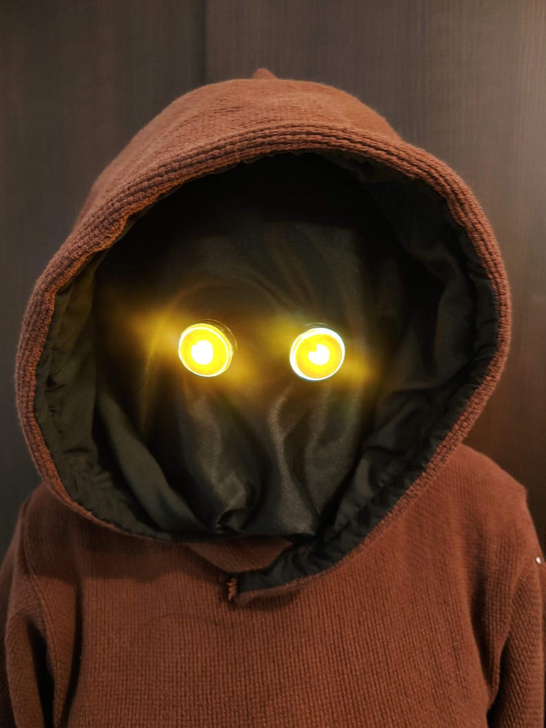 Jawa Eyes - Hook On | (1 Pair, 2 eyes) Jawa Star Wars Inspired Costume / Cosplay Offworld Eyes | Halloween Costume | Mask not Included image 4
