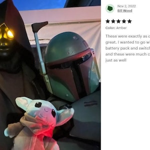 Jawa Eyes - Hook On | (1 Pair, 2 eyes) Jawa Star Wars Inspired Costume / Cosplay Offworld Eyes | Halloween Costume | Mask not Included image 8