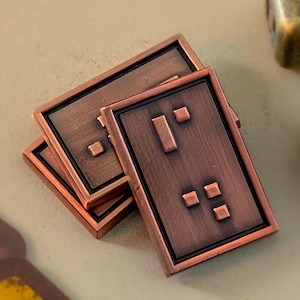 Crédito Sabacc de bronce de metal macizo / Crédito Sabacc de metal / Ficha de póquer de Star Wars individual