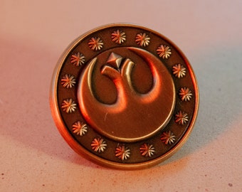 New Republic Admin Metal Pin | Star Wars Inspired Rebels Galaxy's Edge Credits