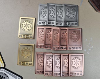 16 Teiliges Kaufen Set Imperial Credits | Star Wars Inspiriert Sabacc Solid Metal Empire Credit