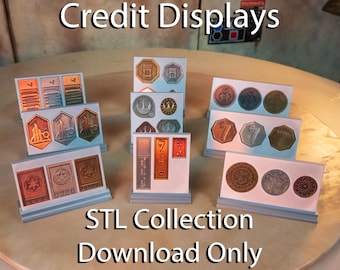 Crédit Stand STL Collection | Présentoir à jetons en métal | Téléchargement uniquement