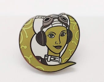 Hera Syndulla Hard Enamel Pin | Star Wars Rebels Pins Kalikori Grand Admiral Thrawn Ahsoka Mandalorian | Geek Nerd Gift Unique Art