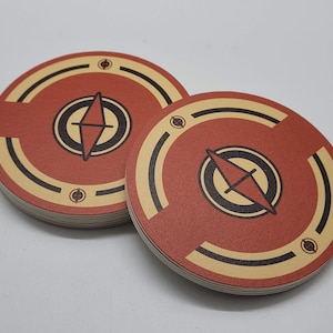 Galaxy's Edge Oga's Cantina Inspired Coaster (5x) | Star Wars Sabacc Game Accessory | Nerd Geek Fan Unique Gift Memorabilia Collectable