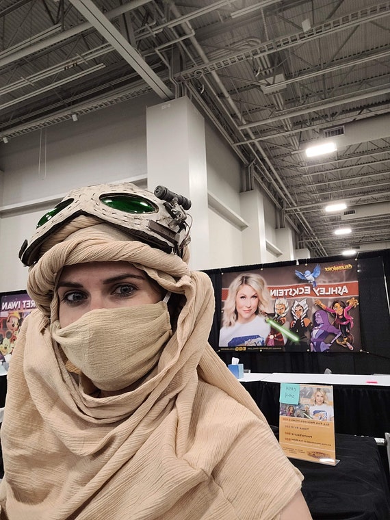 Rey Eye Mask with Hood Adult Scavenger Jedi Force Awakens Rey Eye Mask with Hood Adult Scavenger Jedi Force Awakens