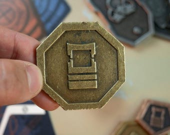 Złoty kredyt Orrix Ferrix | Kredyt Sabacc inspirowany Star Wars Andor | Solidny metalowy żeton pokerowy