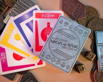 Mazzo di carte Sabacc / Versione Corellian Spike da 76 carte / Gioco di carte Han Solo ispirato a Star Wars / Versione Rebels Fan Geek Gift