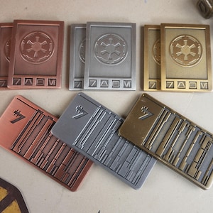 Sabacc Core Worlds Set Solid Metal  | Sabacc Gaming Tokens |Star Wars Imperial Empire Credit