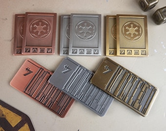 Sabacc Core Worlds Set | Solid Metal Gaming Tokens | Star Wars Inspired Imperial Empire Credit