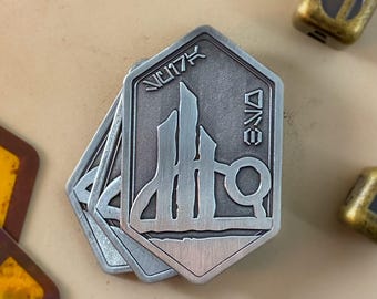 Silver Batuuan Spira | Star Wars Inspired Solid Metal Galaxy's Edge Batuu Credit