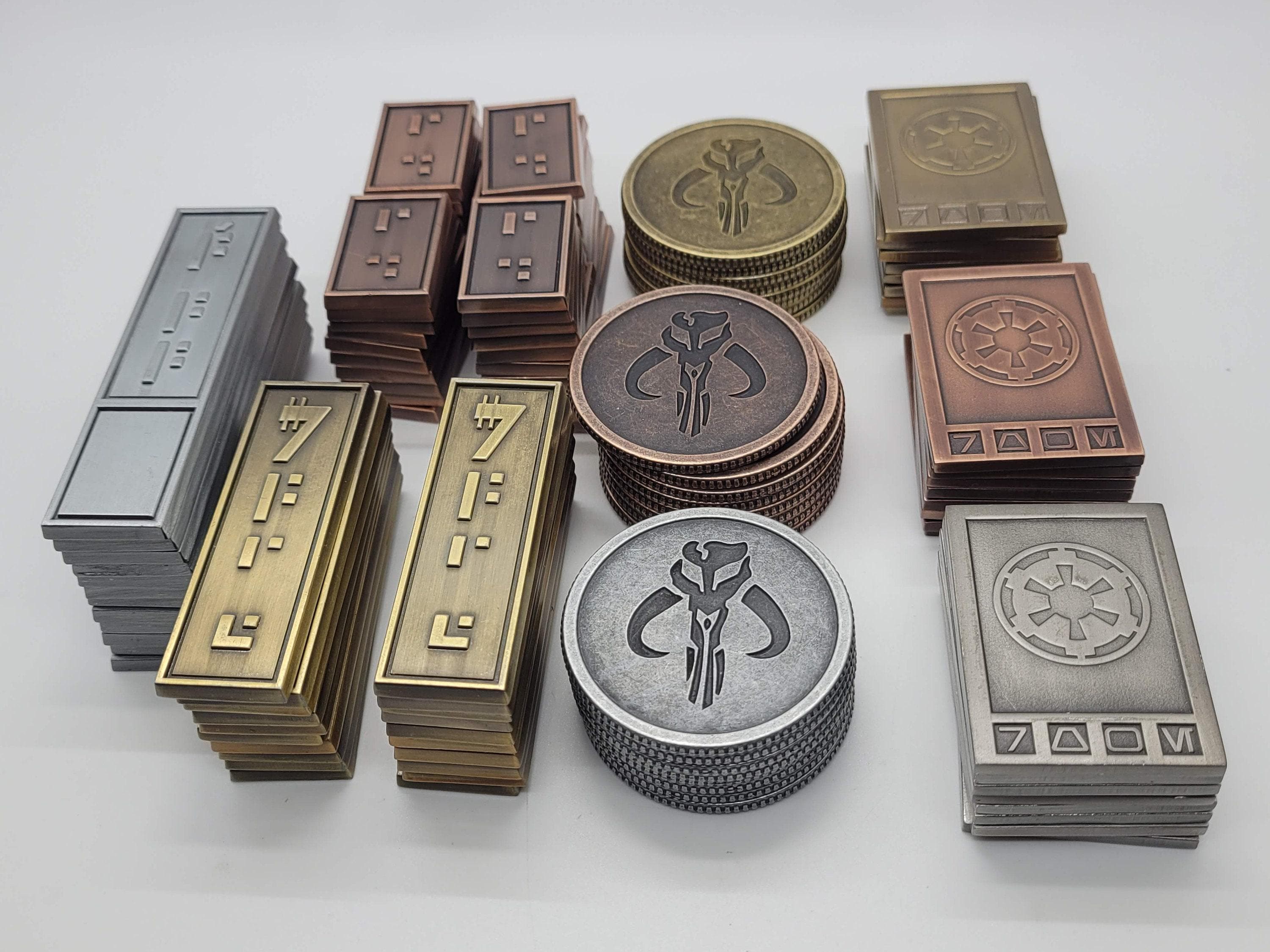 Sabacc Metal Credit Set | 4 Player Solid Metal Star Wars Inspired