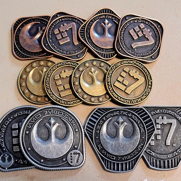 Nieuwe tegoedset voor de Republiek | Op Star Wars geïnspireerd massief metaal | Book of Boba Fett Chip