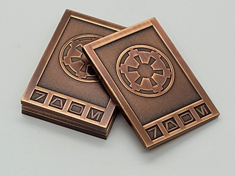 Bronze Imperial Credit Solid Metal Metal Credit Star Wars Etsy
