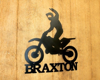 Bike Parking Sign Dirtbike Gift Dirtbike Decor Dirtbike - Etsy