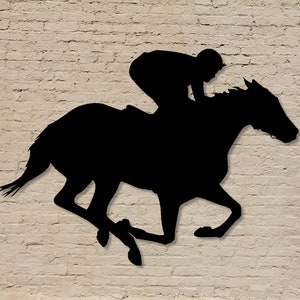Custom Horse Racing Metal Sign, Personalized Metal Horse Decor, Horse ...