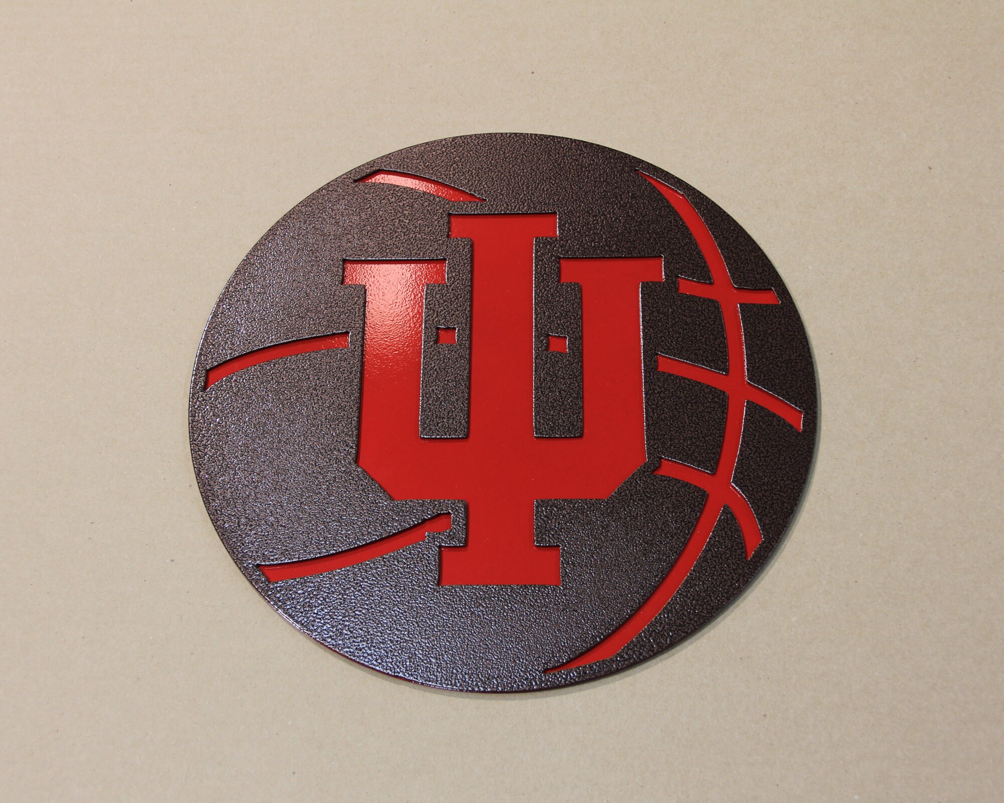 Buy Layered Metal Indiana University Basketball Sign, Double Layered Logo  Sign, Basketball Home Decoration, Hoosiers Decoration Online in India - Etsy