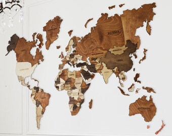 Wood World Map